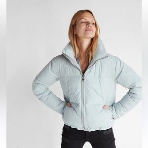 Express Puffer Coat in Baby Blue